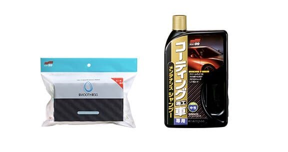 Мочалка и шампунь