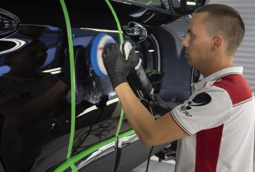 полировка кузова синим кругом