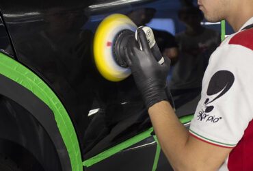 полировка кузова желтым кругом