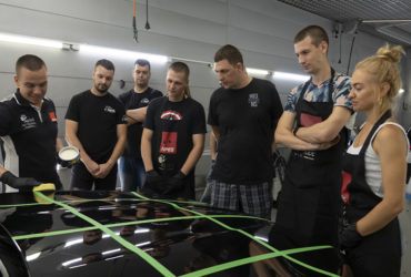 разметка для нанесения защиты на капот