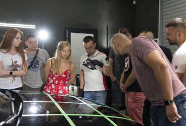 разметка капота перед полировкой