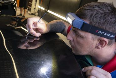 точечная шпатлевка крупным планом