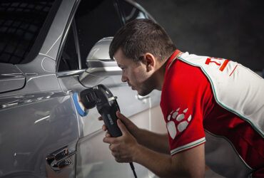 полировка ЛКП синим кругом