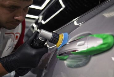 полировка кузова синим кругом